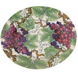 Antique A Set of Eight Spode Dessert Plates with Grapevines and Purple Grapes