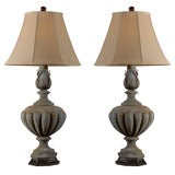 Antique Zinc Finial Lamps