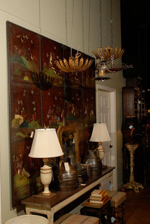 French starburst ceiling light