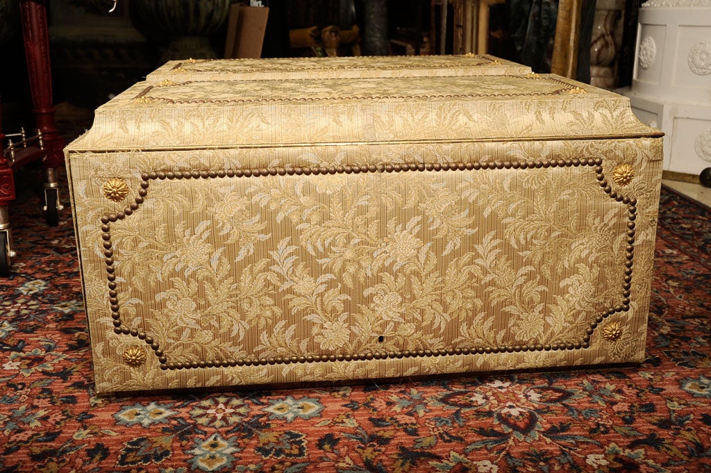 20th Century Pair of Vintage Upholstered Cartonniers