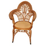 Antique Wicker Arm Chair