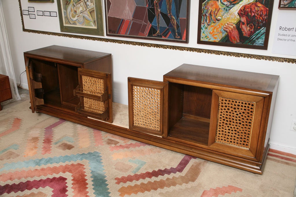 Walnut Bar Cabinet by Pierre Bartet Furniture Creations