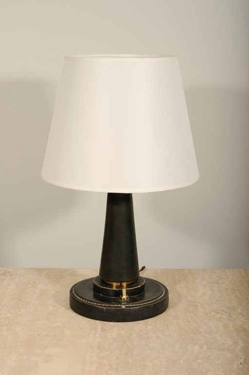 20th Century Green table lamp by J Adnet