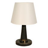 Green table lamp by J Adnet