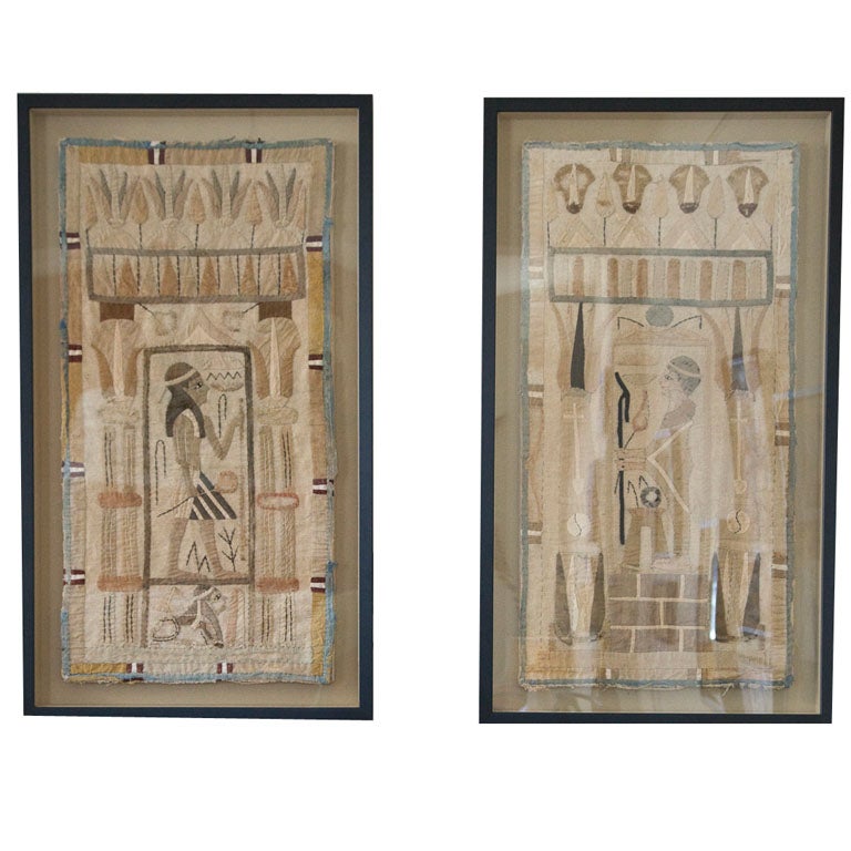 Antique Egyptian Applique Panels