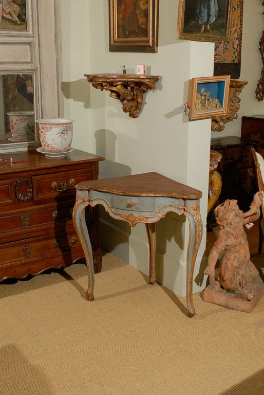 19th Century Italian Corner Table
