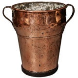 FRENCH COPPER BUCKET WITH HANDLES