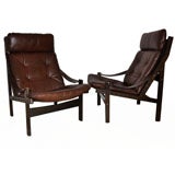 Pair of Leather Hunter Chairs
