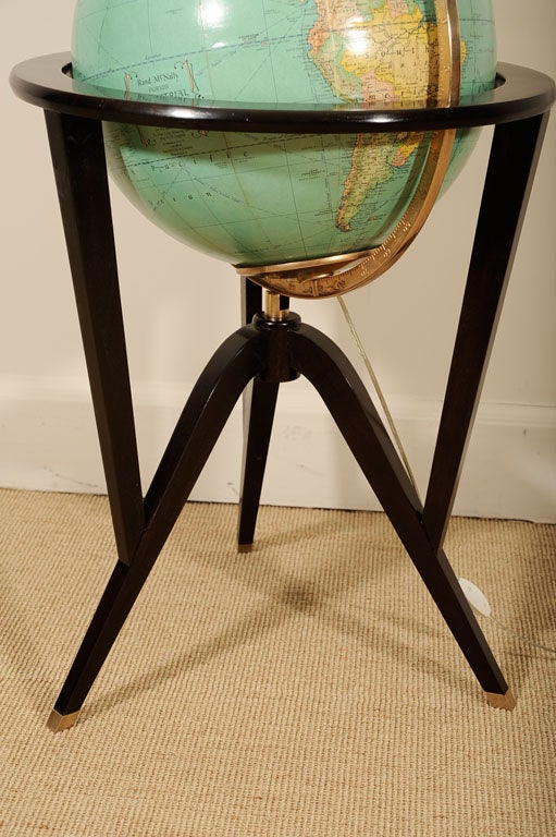 American An Ed Wormley for Dunbar Rotating Globe Floor Lamp.