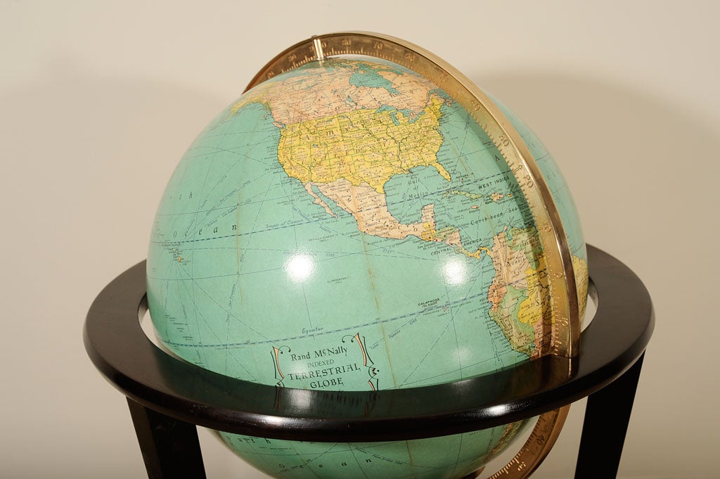 Mid-20th Century An Ed Wormley for Dunbar Rotating Globe Floor Lamp.