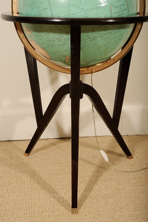 Wood An Ed Wormley for Dunbar Rotating Globe Floor Lamp.