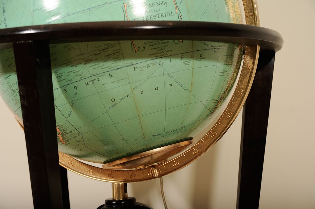 An Ed Wormley for Dunbar Rotating Globe Floor Lamp. 2