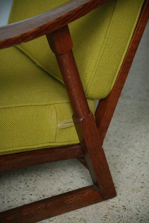 A Rare Pair of Chestnut Armchairs attributed to Pierre Legrain 6