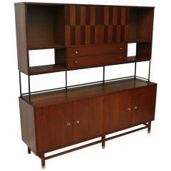 Inlaid Walnut Cabinet by Stanley, USA