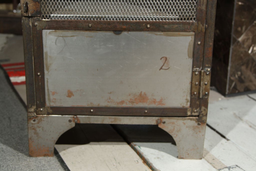 20th Century Pair of Metal Industrial Stands