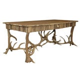 French antler bureau plat, circa 1920's
