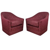 HARVEY PROBBER PAIR OF SWIVEL LOUNGE CHAIRS