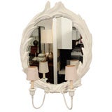 PLASTER MIRROR WITH SCONCES