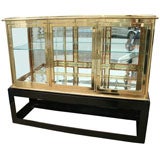 Luxurious  Brass Park Avenue Vitrine Cabinet