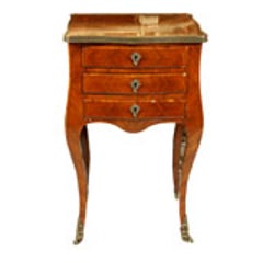 MARQUETRY 3 DRAWER SIDE TABLE 9