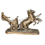 Bronze Of A Charioteer And 2  Stallions