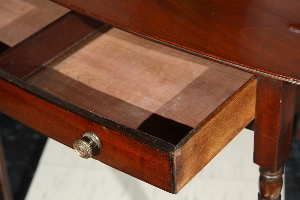 British Small Mahogany Bow Front Side Table For Sale