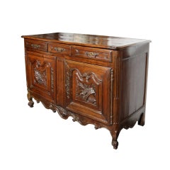 French Carved Cherry Buffet
