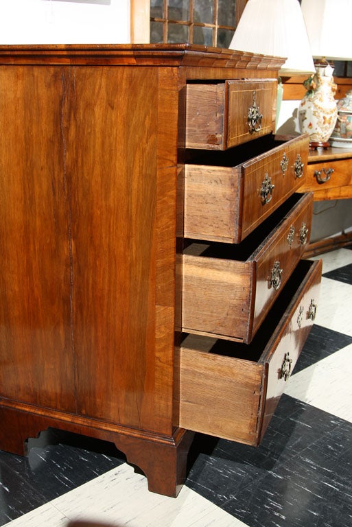 George III Walnut Chest of Drawers For Sale 1