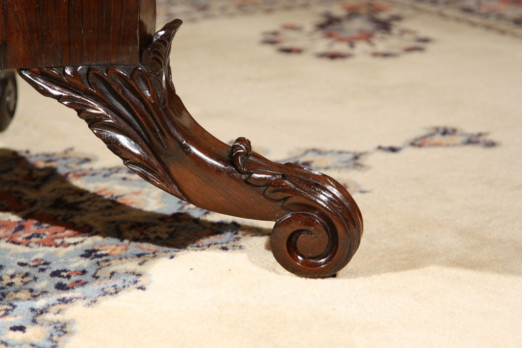 Victorian English 19th Century Rosewood Center Hall Table For Sale