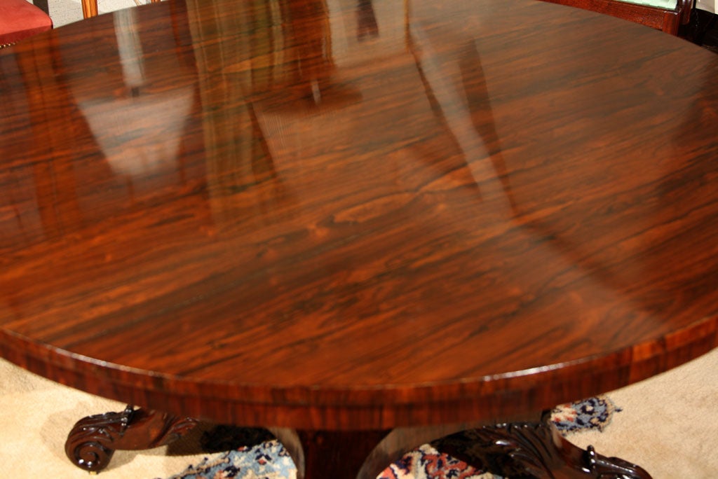 British English 19th Century Rosewood Center Hall Table For Sale