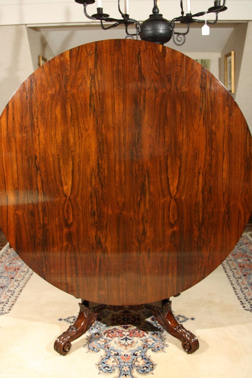 English 19th Century Rosewood Center Hall Table For Sale 3