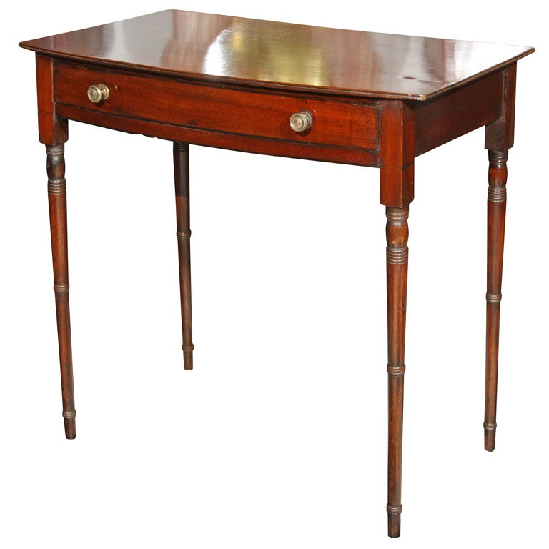 Small Mahogany Bow Front Side Table For Sale at 1stDibs small