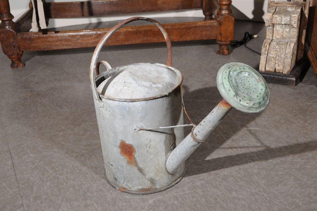 French Zinc Watering Can For Sale