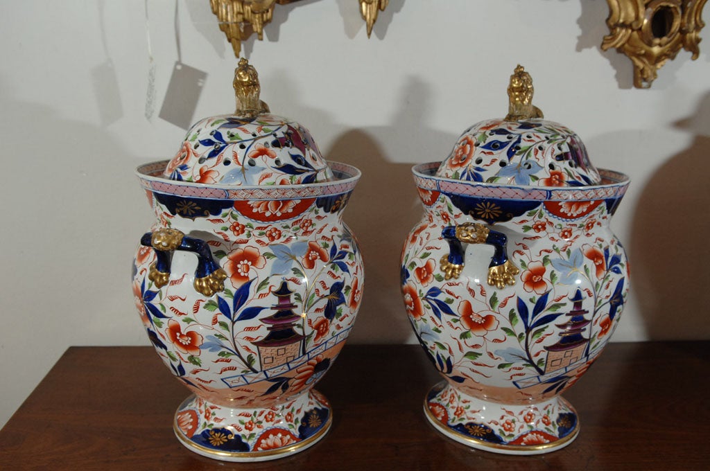 Pair of Mason's Ironstone Potpourri Jars 2