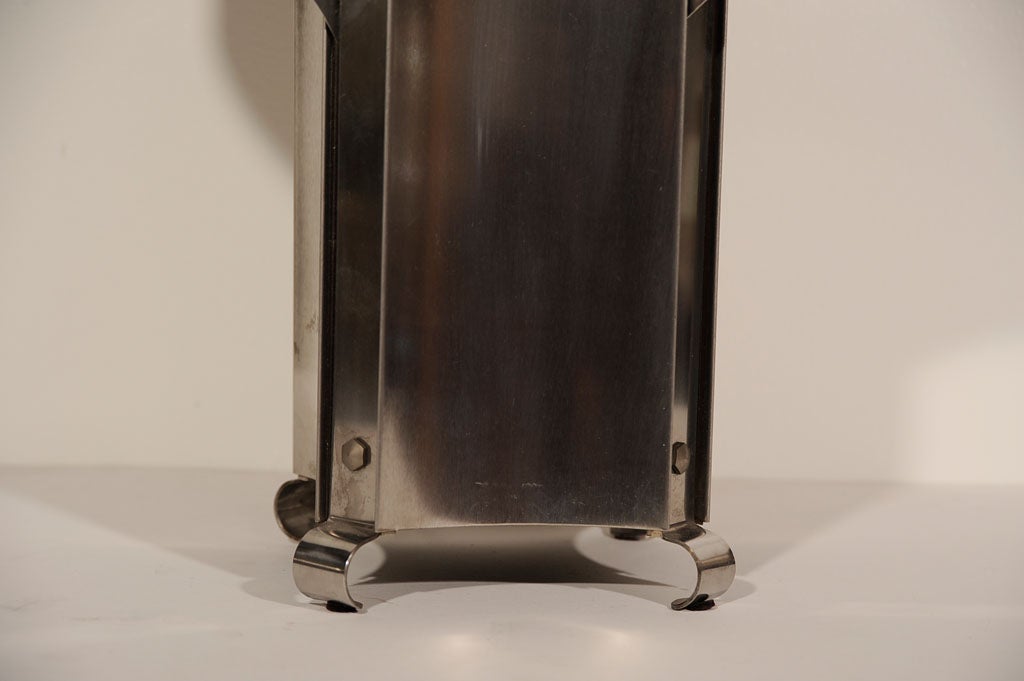 Rare Stainless Steel Lamp by Antonio Piva