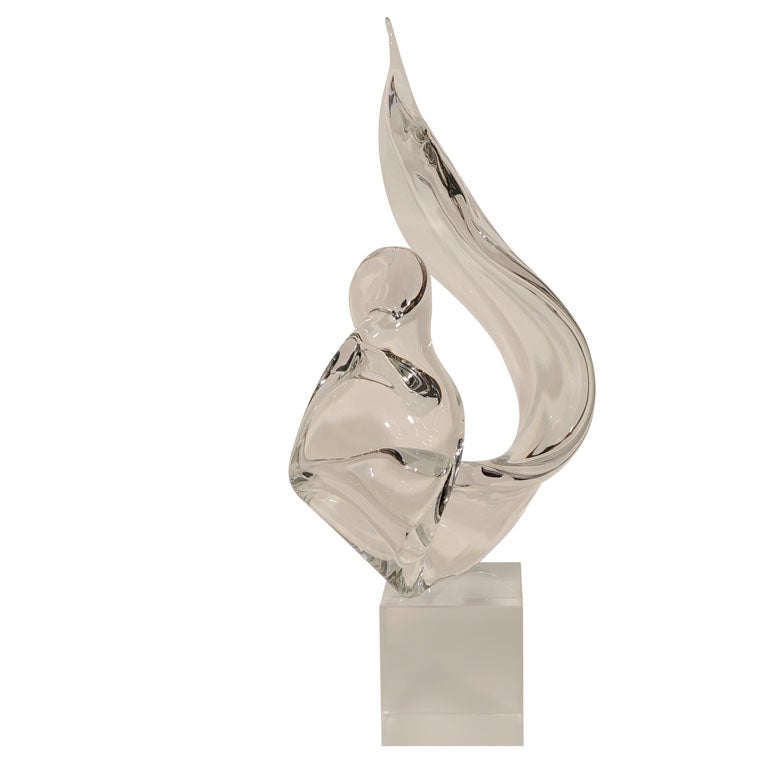 Seguso Glass "Ribbon" Sculpture