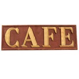 Gilt Zinc and Wood Cafe Sign