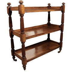 19th Century English Mahogany Trolley