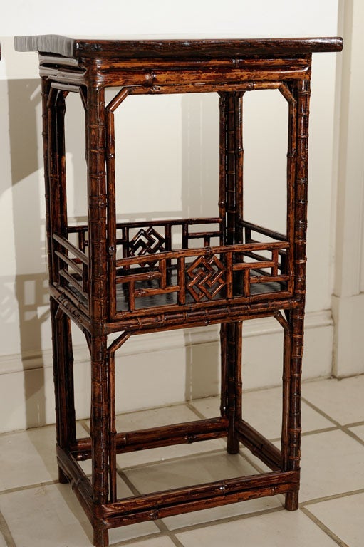 Pair of Bamboo Occassional Tables