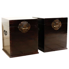 Pair of Lacquered Chests / Trunks