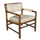 Dunbar Oak and Bronze Armchair