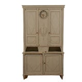  19th Century Painted Clock Cupboard from Sweden
