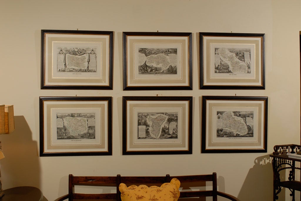 Set of 6 French Maps c1856