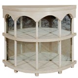 Hollis & Knight Gothic Reflection Demilune with aged mirror back