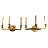 Antique Pair of E.F. Caldwell & Co 3 light Sconces