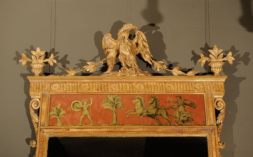 Italian Parcel Gilt Adams Mirror C.1920