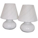 Pair of Murano glass lamps