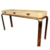 Lacquer and Brass Console by John Widdicomb