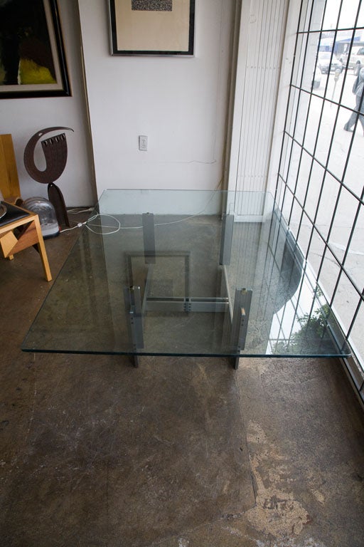 This is a work of art by the very well known architect/ designer Carlo Scarpa.More information in Sarpi Simon Carlo Scarpa Collezione.Very important, MEASURES ARE FOR THE BASE ONLY. glass top can be customized.