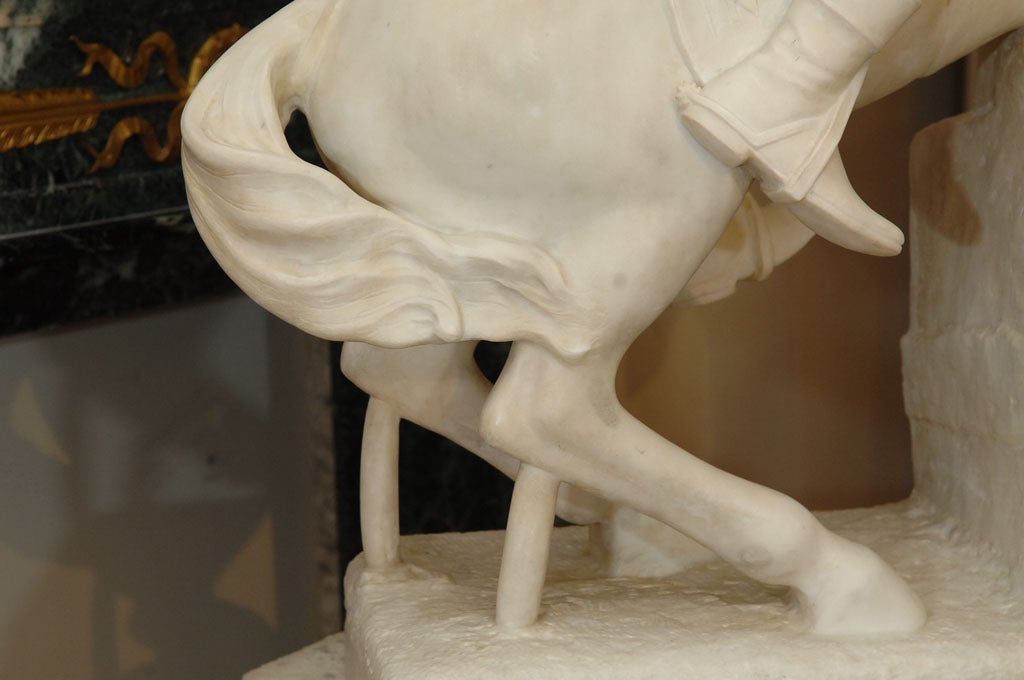 French Momumential 19th Century marble statue of Napoloen